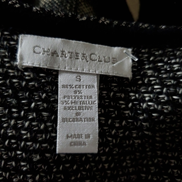 Charter Club sparkly open cardigan small - Picture 2 of 6